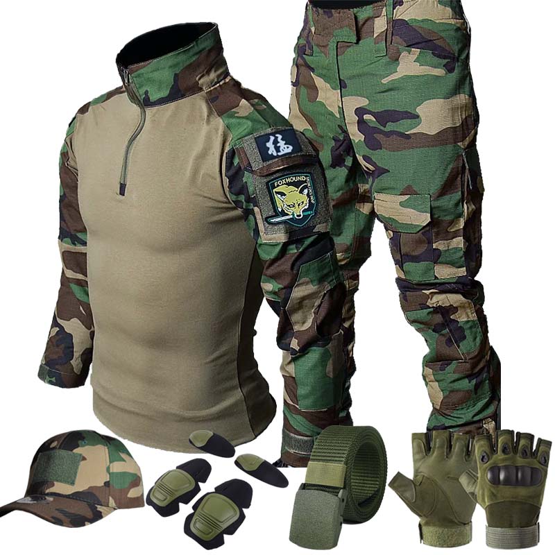 Hunting Outdoor Clothing - Тактический комплект униформы цвета джунглей: рубашка