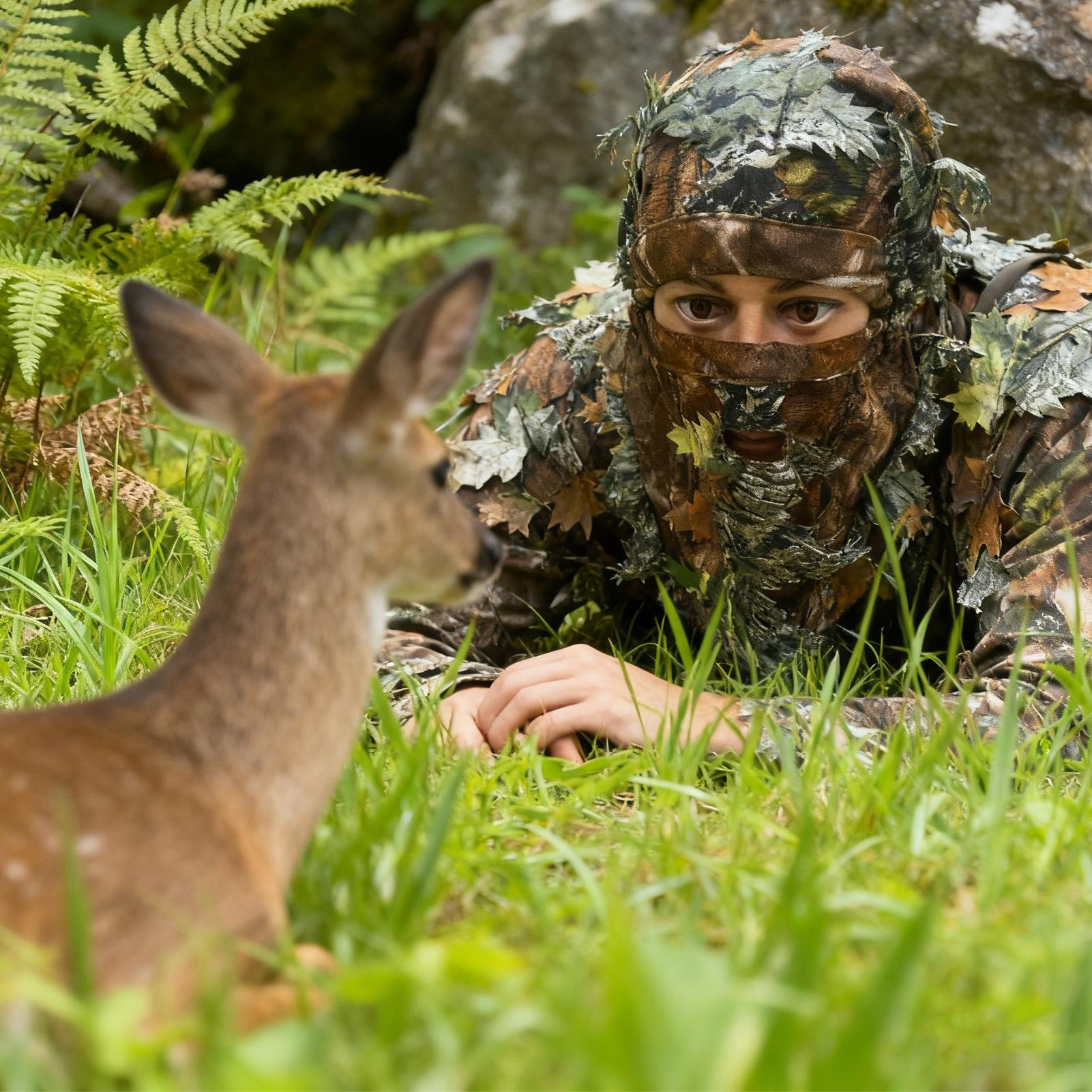 Outdoor Hunting Photography - 3D шляпа Ghillie с листьями, камуфляжный