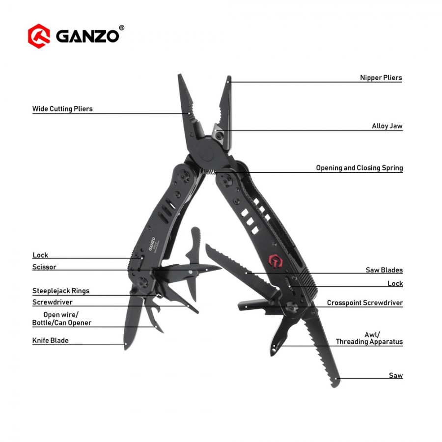 Ganzo G302 G302-H G302-B Мульт – обзор и цена Knife Hunting Fixed Blade